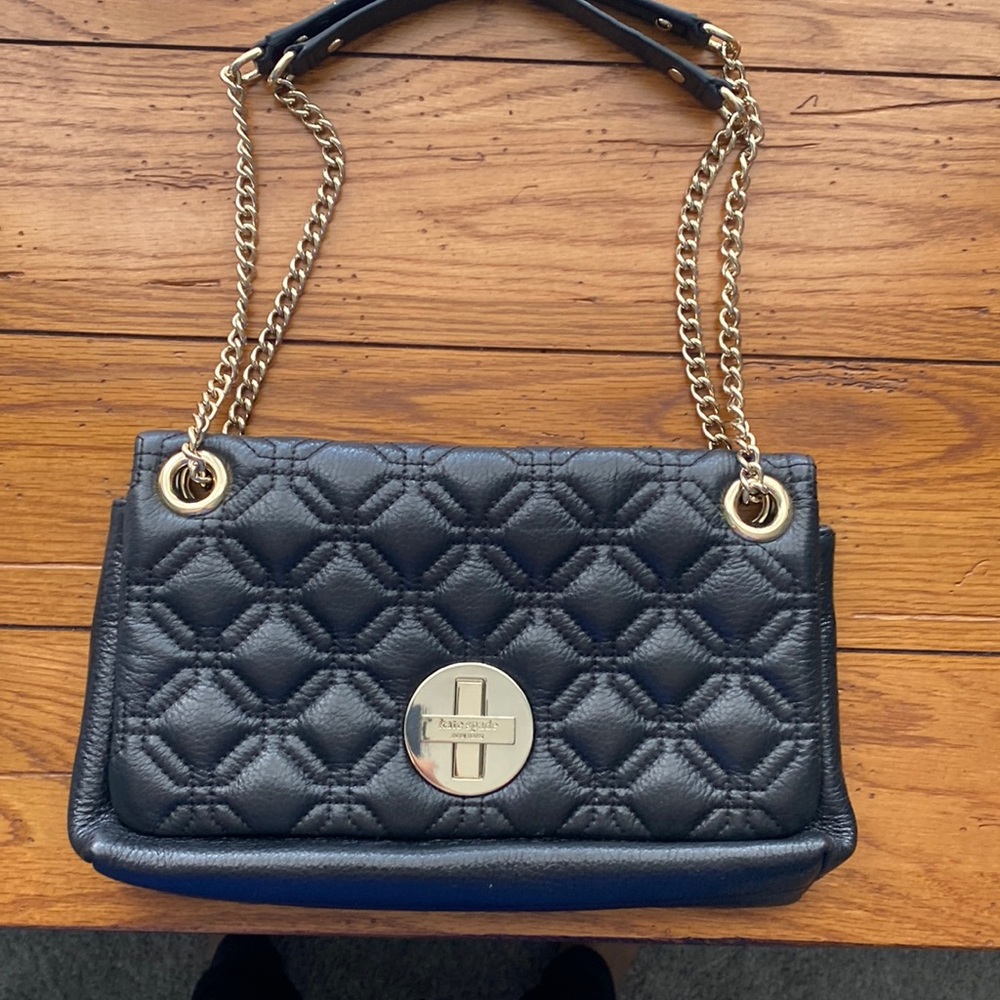 Kate Spade, Black, Leather, Shoulder Bag